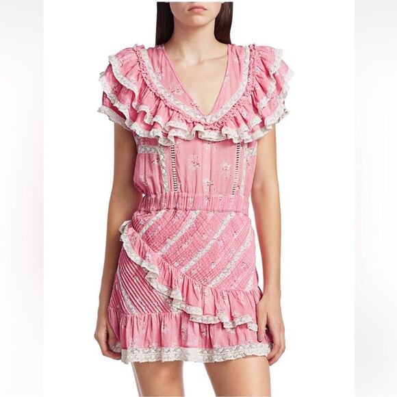 LoveShackFancy Dresses & Skirts - Loveshackfancy Bonita Mini Dress in Pink Jam